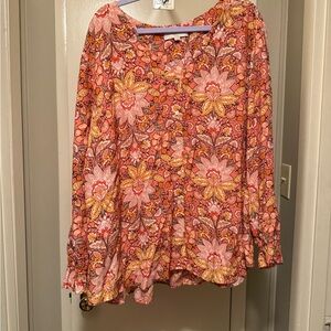 Floral Print Women's Top - Multicolor